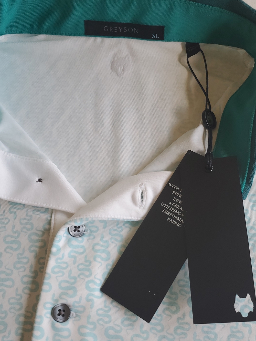 NWT Greyson Golf Polo Men's XL Snake Diaries Print Performance Shirt